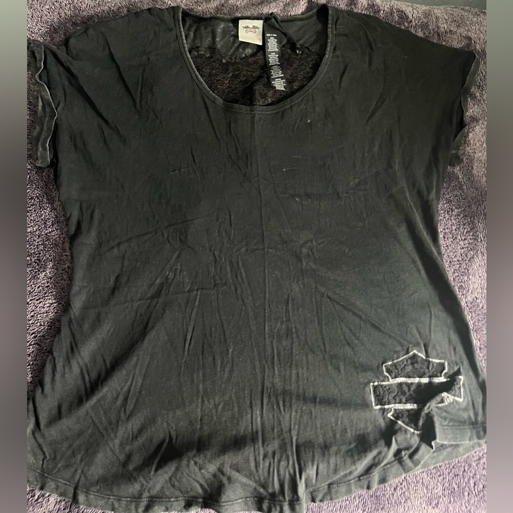 XL Harley Davidson women’s wing lace tshirt